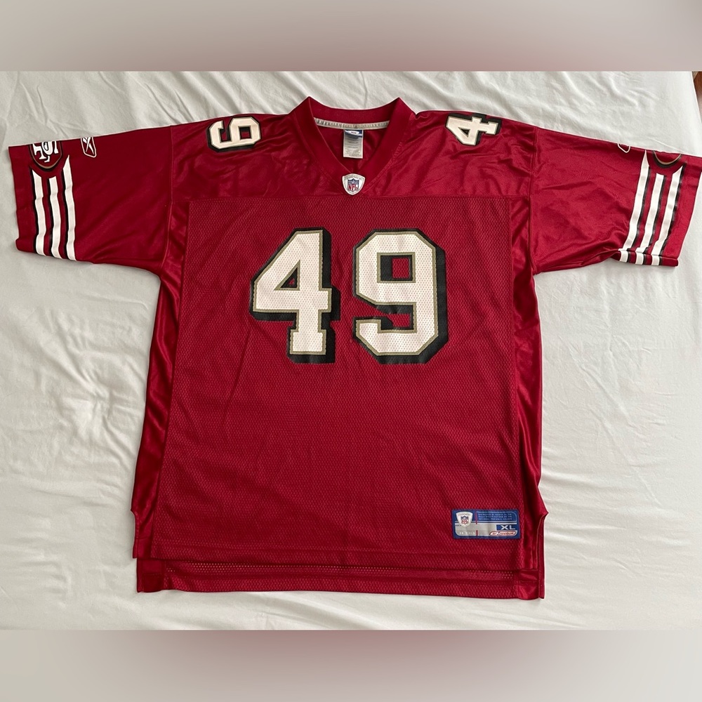 Vintage NFL San Francisco 49ers Reebok XL Jersey SF Niners Red Jersey #49